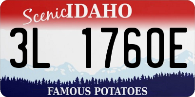 ID license plate 3L1760E