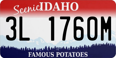 ID license plate 3L1760M
