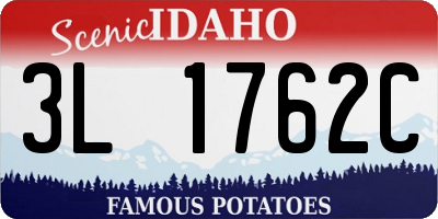 ID license plate 3L1762C