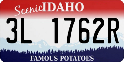ID license plate 3L1762R