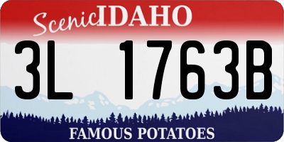 ID license plate 3L1763B