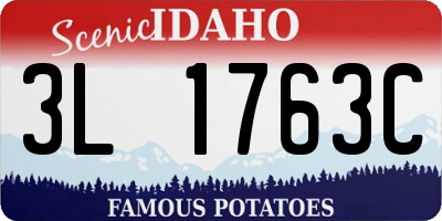 ID license plate 3L1763C