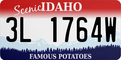 ID license plate 3L1764W