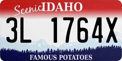 ID license plate 3L1764X