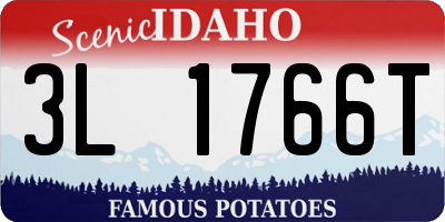 ID license plate 3L1766T