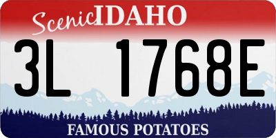 ID license plate 3L1768E