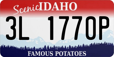 ID license plate 3L1770P
