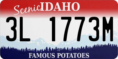 ID license plate 3L1773M
