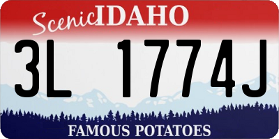 ID license plate 3L1774J