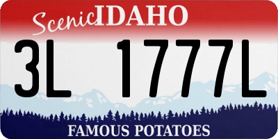 ID license plate 3L1777L