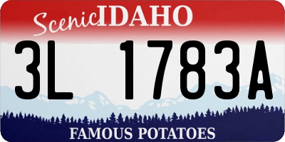 ID license plate 3L1783A