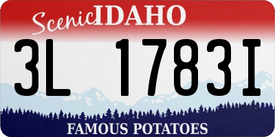 ID license plate 3L1783I