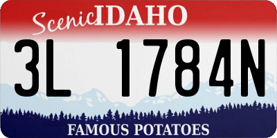 ID license plate 3L1784N