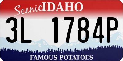 ID license plate 3L1784P