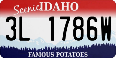 ID license plate 3L1786W