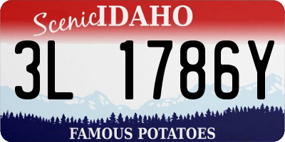 ID license plate 3L1786Y