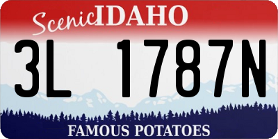 ID license plate 3L1787N
