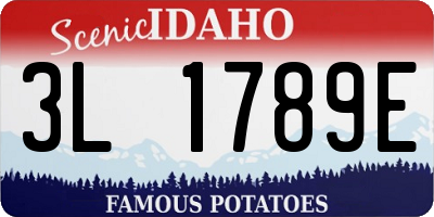 ID license plate 3L1789E