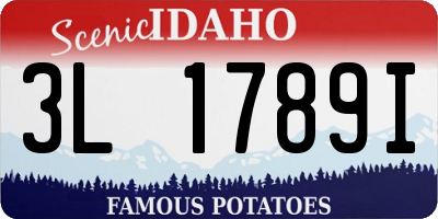 ID license plate 3L1789I