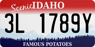 ID license plate 3L1789Y