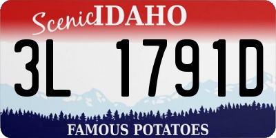 ID license plate 3L1791D