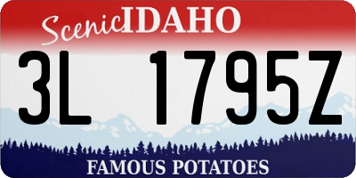 ID license plate 3L1795Z
