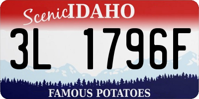 ID license plate 3L1796F