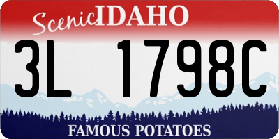 ID license plate 3L1798C