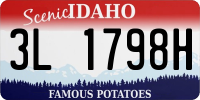 ID license plate 3L1798H