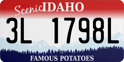 ID license plate 3L1798L