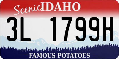 ID license plate 3L1799H