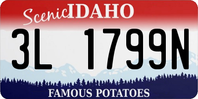 ID license plate 3L1799N