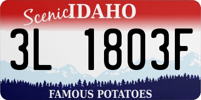 ID license plate 3L1803F
