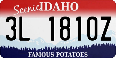ID license plate 3L1810Z