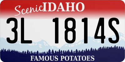 ID license plate 3L1814S