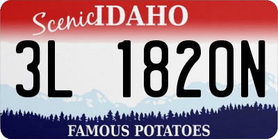ID license plate 3L1820N