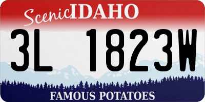 ID license plate 3L1823W