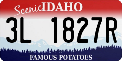 ID license plate 3L1827R