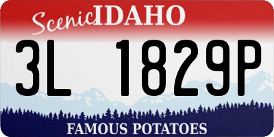 ID license plate 3L1829P