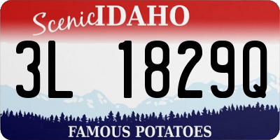 ID license plate 3L1829Q