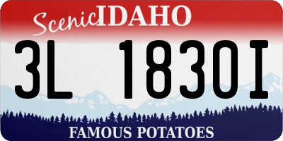 ID license plate 3L1830I