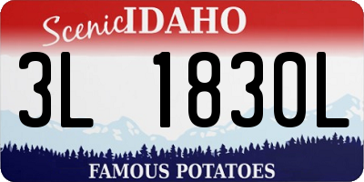 ID license plate 3L1830L