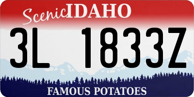 ID license plate 3L1833Z