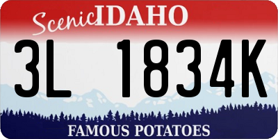 ID license plate 3L1834K