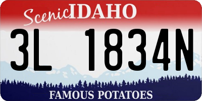 ID license plate 3L1834N