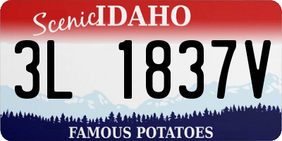 ID license plate 3L1837V