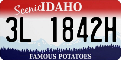 ID license plate 3L1842H
