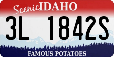 ID license plate 3L1842S