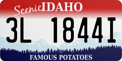 ID license plate 3L1844I