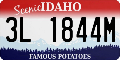 ID license plate 3L1844M